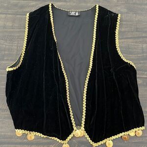 Black suede/velvet vest 